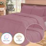 Jogo de Cama Casal com Edredom Lençol Fronha Função Cobre Leito e Cobertor - 2