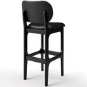 Ver mais imagens de Kit 05 Banquetas Alta Para Cozinha Madeira Fixa Betta L02 Preto Couríssimo Preto - Lyam Decor