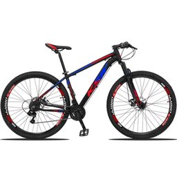 Bicicleta Aro 29 Ksw 21 V Shimano Freio Hidraulico-trava-k7 - 17 Preto-azul e Vermelho - 1