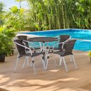 Ver imagem 4 de Conjunto Cadeiras Floripa e Mesa com Tampo Tramado Área Externa Piscina Jardim Varanda