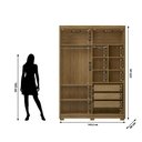 Ver imagem 6 de Guarda Roupa Dubai Infinity Duas Portas de Correr Nature/Fendi - Vila Rica Móveis