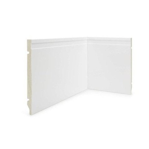 Kit 36m Linear Rodapé de Poliestireno 20cm x 1,5cm x 240cm Frisado Nfr Branco Ruffino