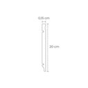 Ver imagem 3 de Kit 36m Linear Rodapé de Poliestireno 20cm x 1,5cm x 240cm Frisado Nfr Branco Ruffino