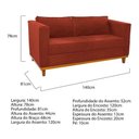 Ver imagem 6 de Sofá 2 Lugares Europa Suede Terracota