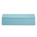 Ver imagem 4 de Cabeceira Rana e Calçadeira Alpha 160 para Cama Queen A-043 Couro Azul Bebê Aradecor