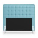 Ver imagem 3 de Cabeceira Rana e Calçadeira Alpha 160 para Cama Queen A-043 Couro Azul Bebê Aradecor