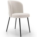 Ver imagem 1 de Cadeira para Sala de Jantar Cozinha Estofada Gavi L02 Bouclê Cru - Lyam Decor