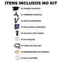 Ver imagem 2 de Tanque Lavanderia 22l Preto + Sifão Universal Sanfonado + Veda Rosca + Torneira + Varal em Aço + Pre