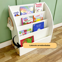 Estante Infantil Revisteiro Expositor Porta Livros para Berçario Hanna - 4