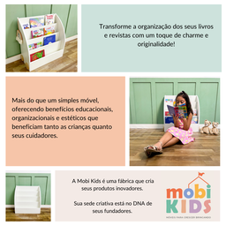 Estante Infantil Revisteiro Expositor Porta Livros Hanna - 3