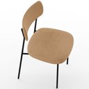Ver imagem 5 de Cadeira Decorativa Estofada para Sala de Jantar Melina L02 Bouclê Mostarda - Lyam Decor