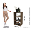 Ver imagem 2 de Estante Organizadora com Rodízios Cor Freijó