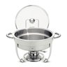 Rechaud Tramontina Redondo em Aço Inox Banho Maria com Suporte para Tampa e Fogareiro 4,3 L - 5