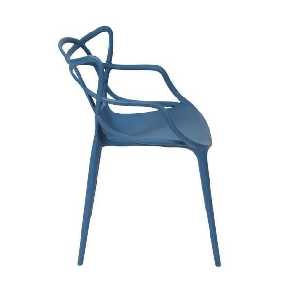 Cadeira Allegra em Pp Azul Petróleo com Braço - 3