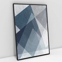 Ver imagem 1 de Quadro Decorativo em Canvas Abstrato Elementos Geométricos - Moldura Preta - 90 x 60cm
