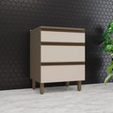 Ver imagem 1 de Balcão 3 Gavetas 60cm Connect Cinza/Duna/Cristal