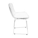 Ver imagem 3 de Cadeira Bertóia Cromada com Assento Branco