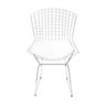 Cadeira Bertóia Cromada com Assento Branco - 2