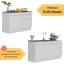 Ver imagem 2 de Kit Balcão de Cozinha para Pia 150cm e Balcão 120cm Veneza Multimóveis Mp2286