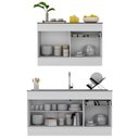 Ver imagem 5 de Kit Balcão de Cozinha para Pia 150cm e Balcão 120cm Veneza Multimóveis Mp2286