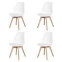 Ver imagem 1 de Kit 4 Cadeiras Mesa Sala de Jantar Saarinen Design Leda Wood Branca