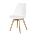 Ver imagem 2 de Kit 4 Cadeiras Mesa Sala de Jantar Saarinen Design Leda Wood Branca