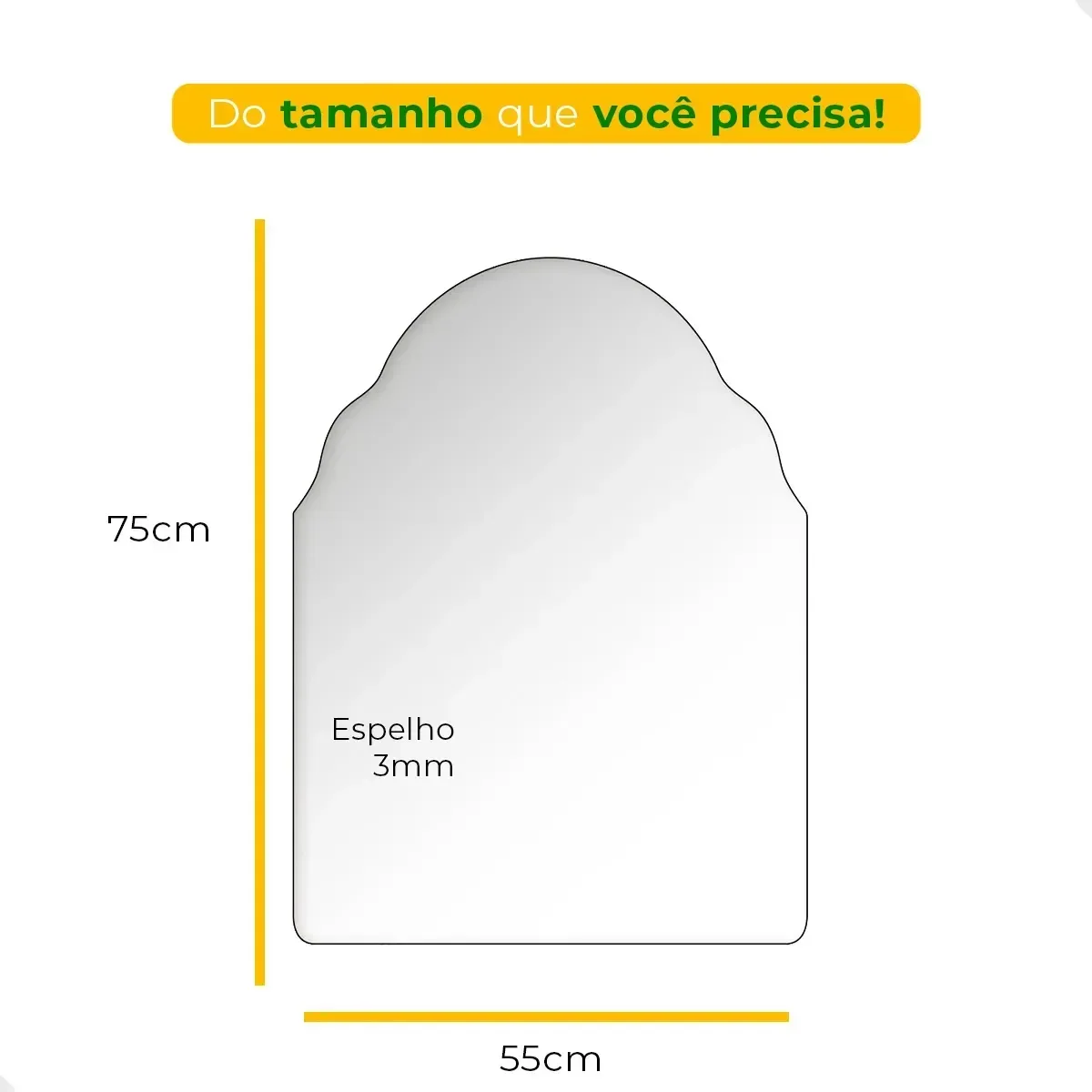 Ver imagem 5 de Espelho Decorativo de Parede Orgânico com Led Frio 55x75 Sala Quarto Banheiro Hall Mod. Marrocos