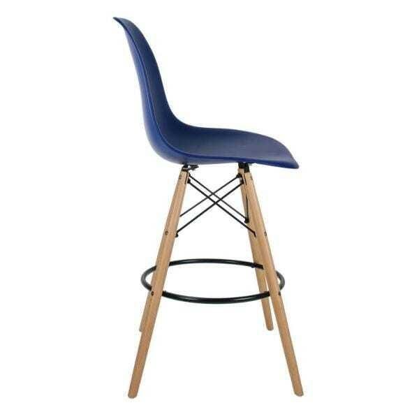 Banqueta Eames Azul Marinho Madeiramadeira