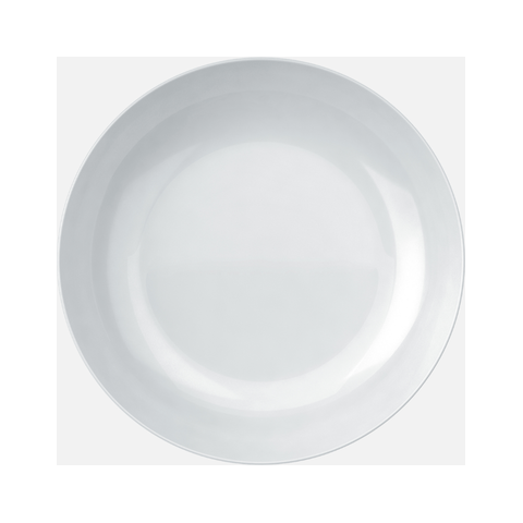 Prato Fundo Blanc Nadir 22 cm em Vidro Opaline Branco - Kit com 24 Unidades