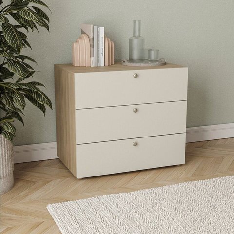 Gaveteiro 3 Gavetas 70x60cm  Frame CabeCasa MadeiraOriginals