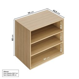 Módulo 70x60 3 Gavetas Frame Cabecasa madeiramadeira - 4