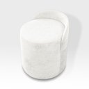 Ver imagem 3 de Puff Decorativo com Encosto Forma Orgânica Bouclé Yuri