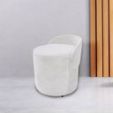 Ver imagem 1 de Puff Decorativo com Encosto Forma Orgânica Bouclé Yuri