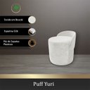 Ver imagem 2 de Puff Decorativo com Encosto Forma Orgânica Bouclé Yuri