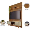 Ver imagem 5 de Conjunto Painel Ripado e Rack Retrô Milo Eras 766 Madetec