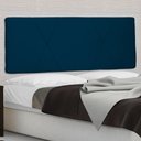 Ver imagem 1 de Cabeceira Painel Solteiro 90 Cm Dunas Suede Azul Marinho - MV Estofados Shop
