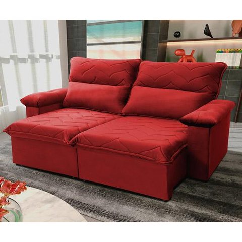 Sofá Retrátil Reclinável Paris 150cm Suede Velut com Molas no Assento - King House
