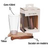 Kit Caipirinha Caixa Presente Copo Socador Tabua Madeira - 2