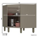 Ver imagem 4 de Balcão Canto Oblíquo 1 Porta 79cm Connect Cinza/Duna/Cristal