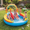 Ver imagem 6 de Piscina Infantil Inflável Playground Arco Iris 227L Bomba 220V Intex
