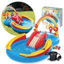 Ver imagem 4 de Piscina Infantil Inflável Playground Arco Iris 227L Bomba 220V Intex