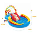 Ver imagem 3 de Piscina Infantil Inflável Playground Arco Iris 227L Bomba 220V Intex