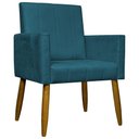 Ver mais imagens de Kit 3 Poltronas Decorativas Confortáveis Mari - Azul-marinho Suede