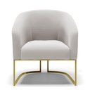 Ver imagem 3 de Cadeira Sala de Jantar Base Industrial Dourado Stella Veludo D03 - D'Rossi Cor Cinza