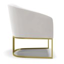 Ver imagem 2 de Cadeira Sala de Jantar Base Industrial Dourado Stella Veludo D03 - D'Rossi Cor Cinza