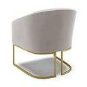 Ver imagem 4 de Cadeira Sala de Jantar Base Industrial Dourado Stella Veludo D03 - D'Rossi Cor Cinza