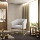 Ver imagem 6 de Cadeira Sala de Jantar Base Industrial Dourado Stella Veludo D03 - D'Rossi Cor Cinza