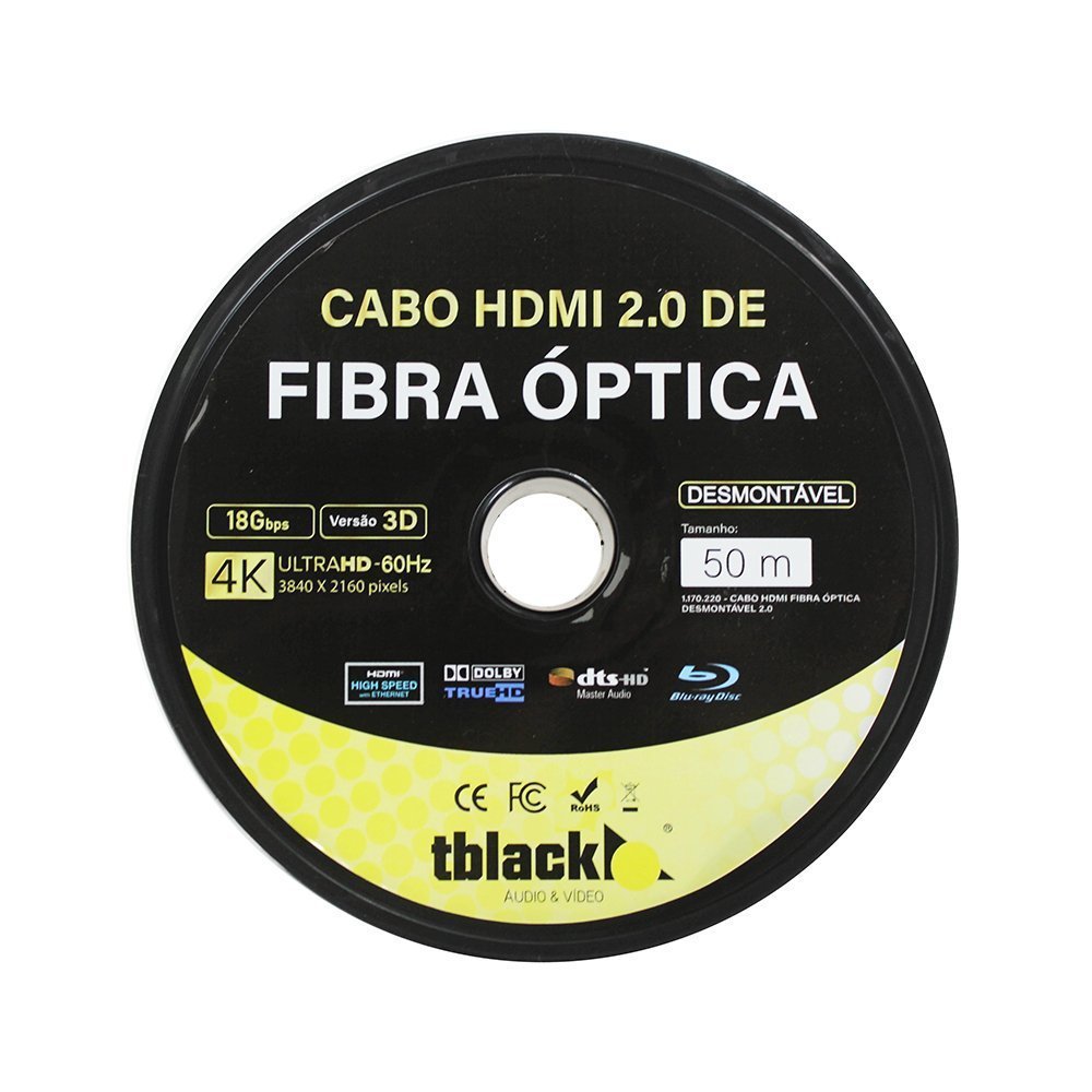 CABO HDMI FIBRA OPTICA DESMONTAVEL 2.0 50 METROS - 3