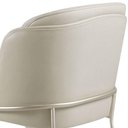 Ver mais imagens de Cadeira Aurora Couro Pérola Metal Champanhe