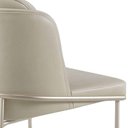 Ver imagem 6 de Cadeira Aurora Couro Pérola Metal Champanhe